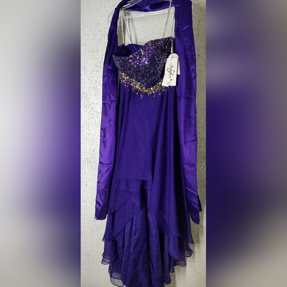 Beautiful formal  Fabuluxe purple dress - Picture 3 of 9